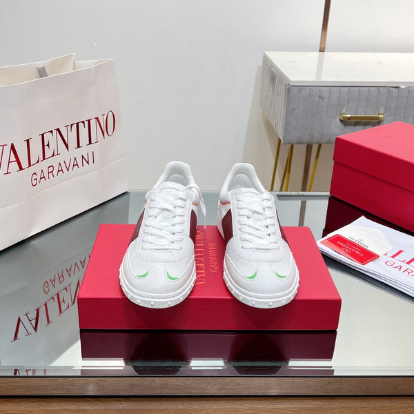 VL 25s Upvillage Sneakers In White Mix Red Lambskin