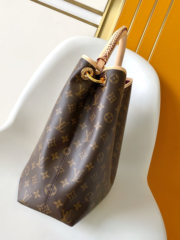 BLLV Again Handbag 53cm Brown Monogram Canvas & Cowhide