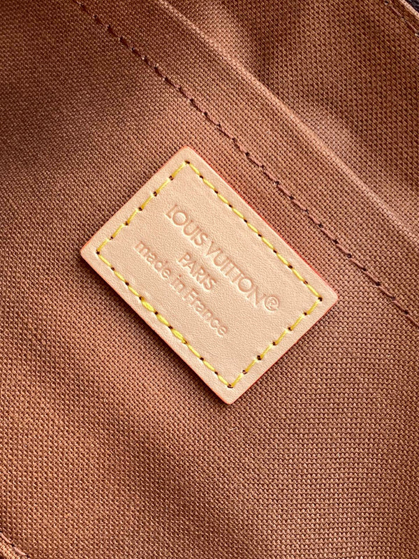 LV Hang On Bag Brown Monogram Coated Canvas &Cowhide