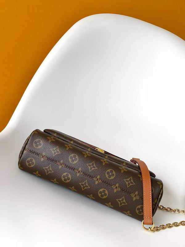 LV M26398 Saint Germain BB Brown Monogram Leather & Coated Canvas
