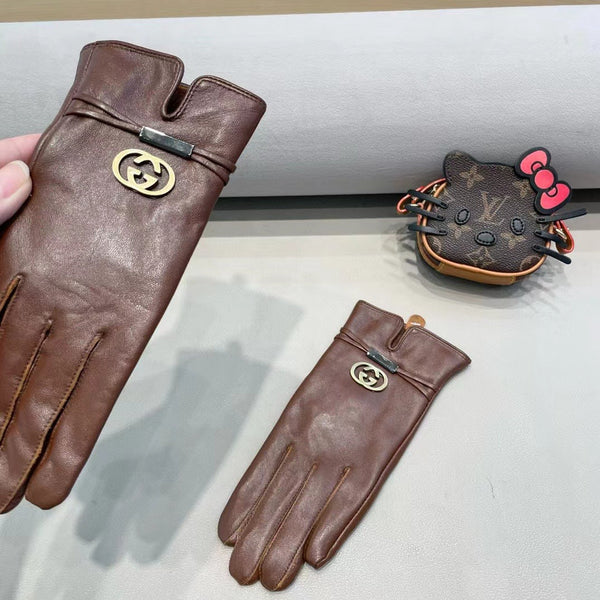 TOUCHSCREEN GLOVES IN PENNY BROWN SHEEPSKIN 391499