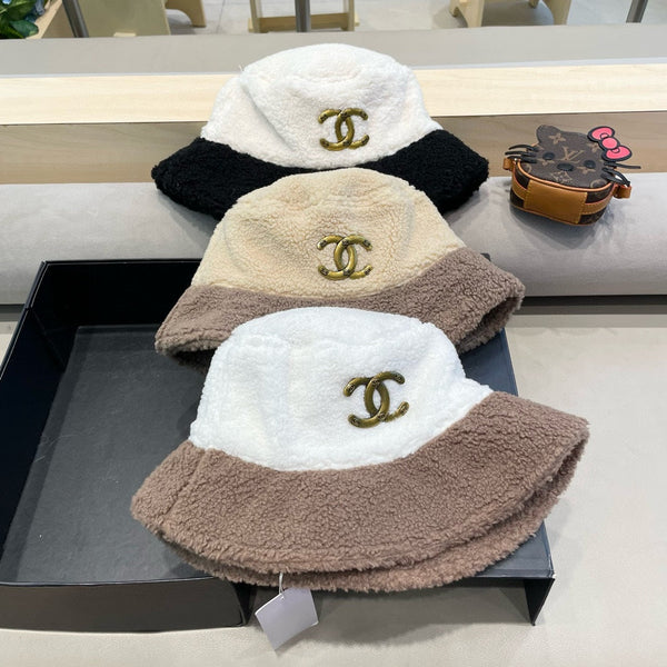 BUCKET HAT IN BEIGE MIX WENGE BROWN LAMB WOOL 431623