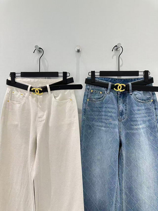 CC Diamond Pattern Jeans Cotton Polyester 351233