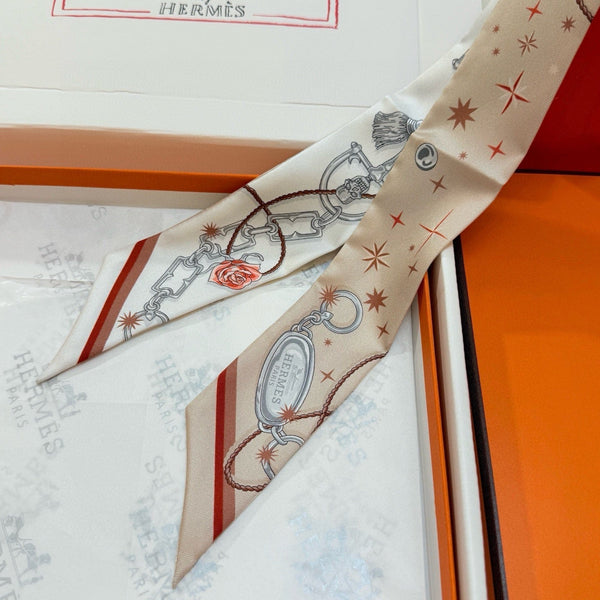 HM Twilly Mini Scarf 105 Beige Rosé Silk Twill 153189