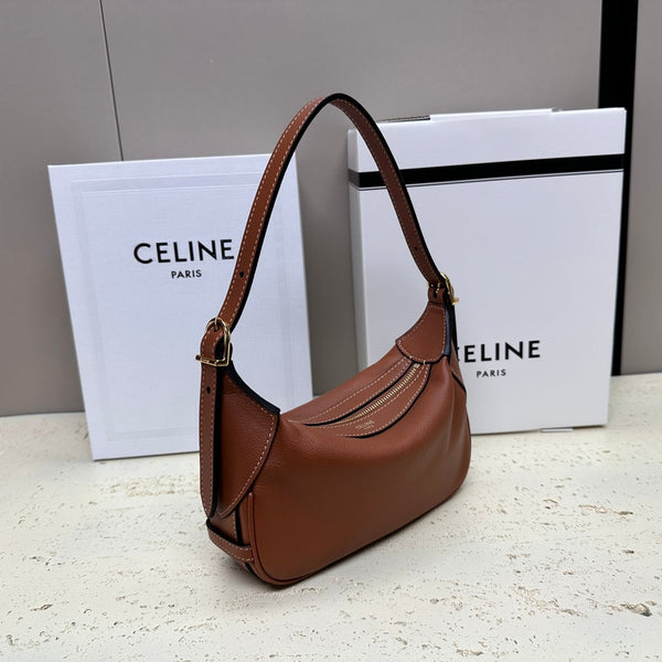 MINI 19 ROMY IN BRONZE BROWN SUPPLE CALFSKIN