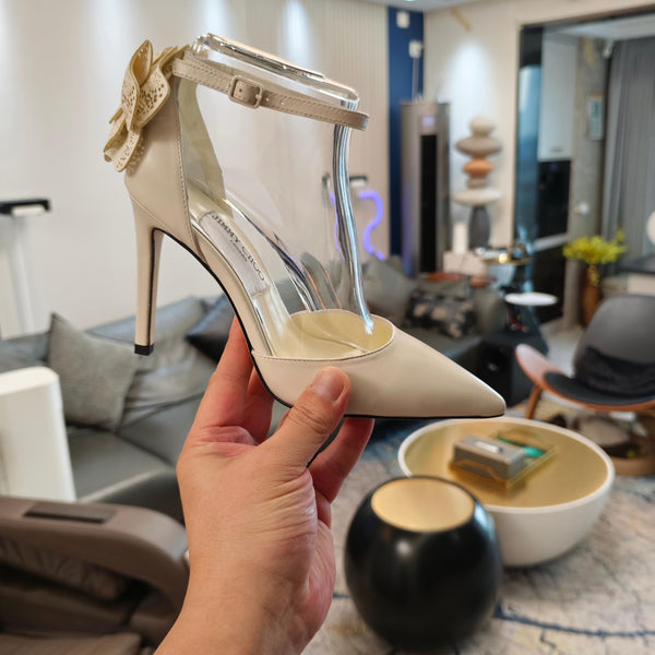 JC Marja Pumps 10cm White Leather 900897