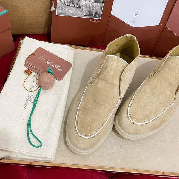 LP Open Walk Ankle Boot In Beige Mix White Suede 978052