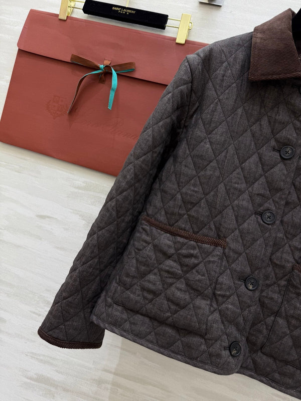 LP 25 Jacket Dark Gray mix Brown Virgin Wool 316566