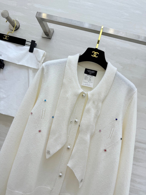 CC Cardigan White Cashmere 343307