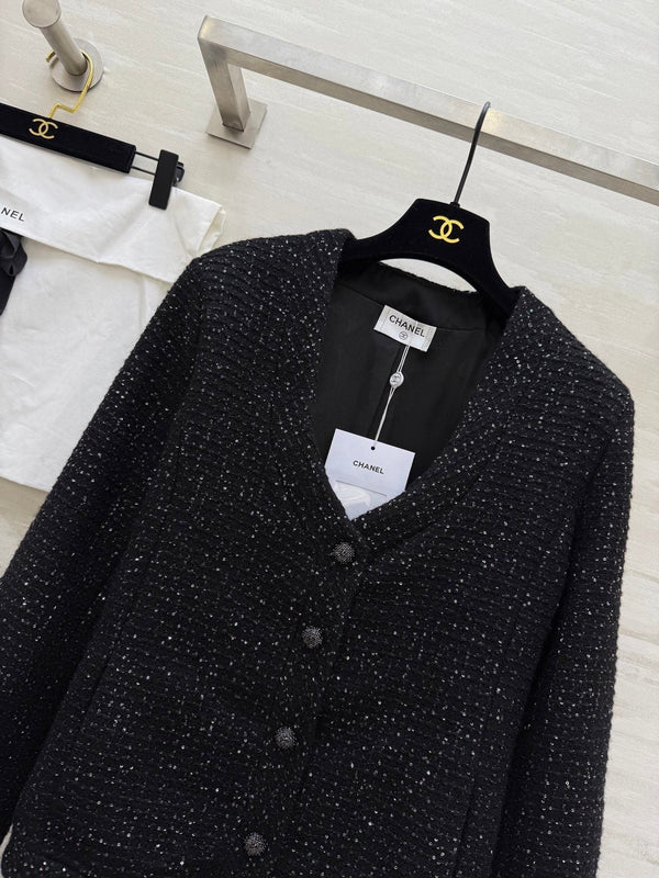 CC 26s Jacket Black Sparkling Sequined Tweed 352318