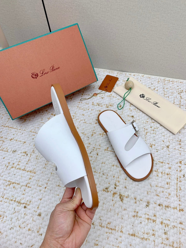 LP Men Sandals In White Calfskin