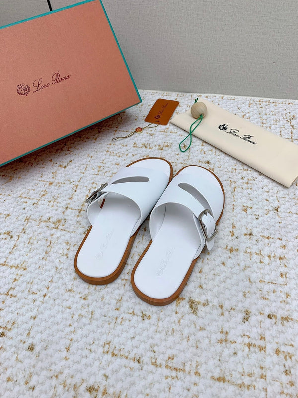 LP Men Sandals In White Calfskin