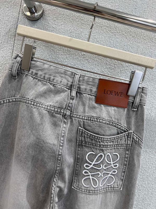 Loewe 25 Pant Gray Cotton 223219