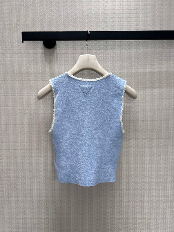 Prad Cotton Bouclé Crop Top 400577