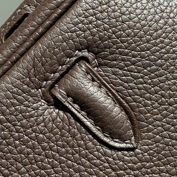 HM BIRKIN 25CM CAFE TOGO LEATHER SILVER HARDWARE 237502
