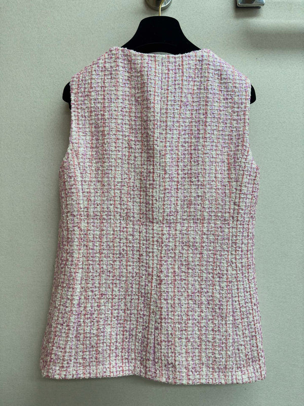 CC Tweed Vest Pink Cotton Wool 219841