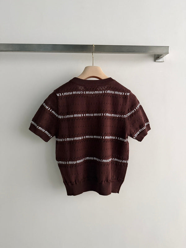 Miu 26s Pullover Coffee Knit 363762
