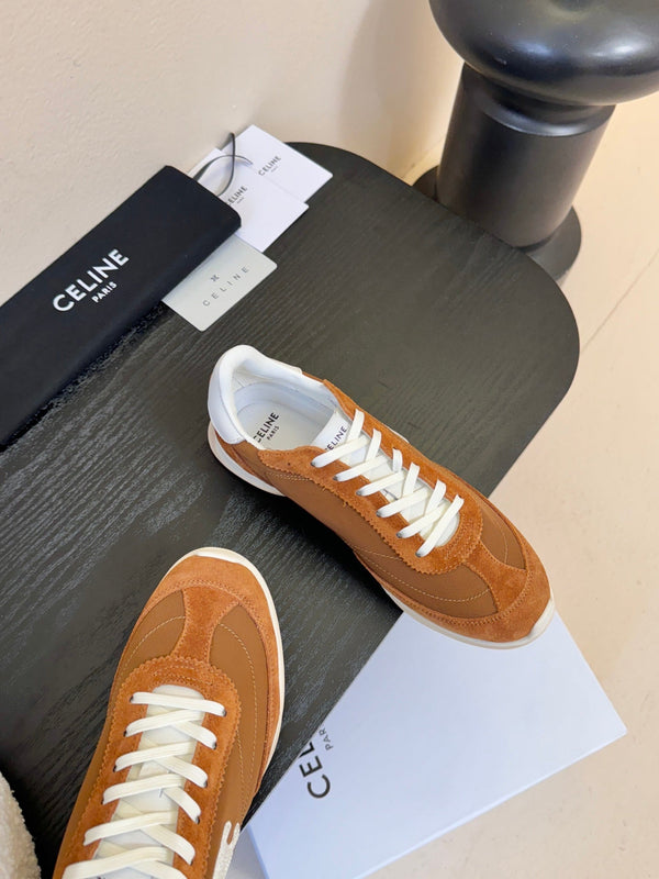 Celine Racer Low Top Sneaker Brown Suede Calfskin 606409