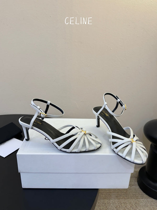 CL Triomphe Sandal 6.5cm White Lambskin 835890