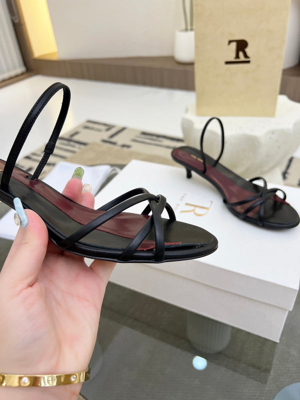 TR 26s Strappy Sandals Black Burgundy Lambskin 997830