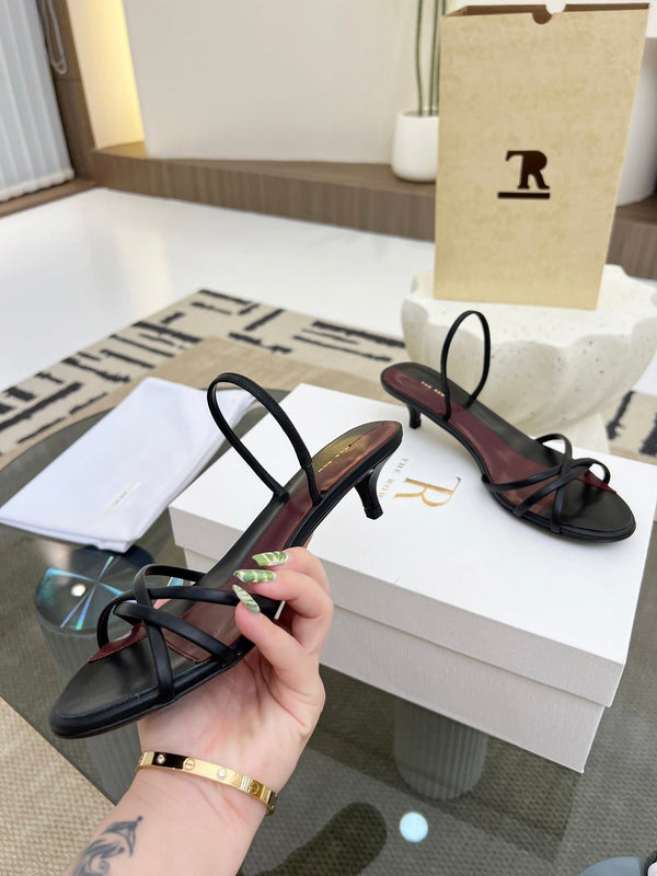 TR 26s Strappy Sandals Black Burgundy Lambskin 997830
