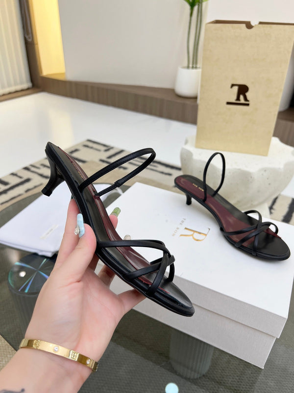 TR 26s Strappy Sandals Black Burgundy Lambskin 997830