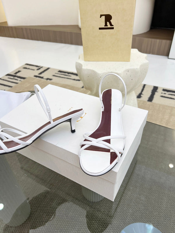 TR 26s Strappy Sandals White Burgundy Lambskin 997831