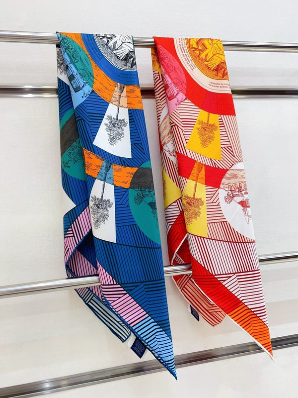 Jeu Des Omnibus Remix Scarf 90 CM In Colorful Silk Twill 211109