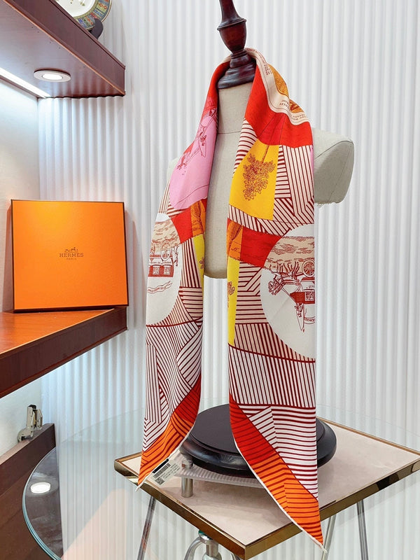 Jeu Des Omnibus Remix Scarf 90 CM In Colorful Silk Twill 211110