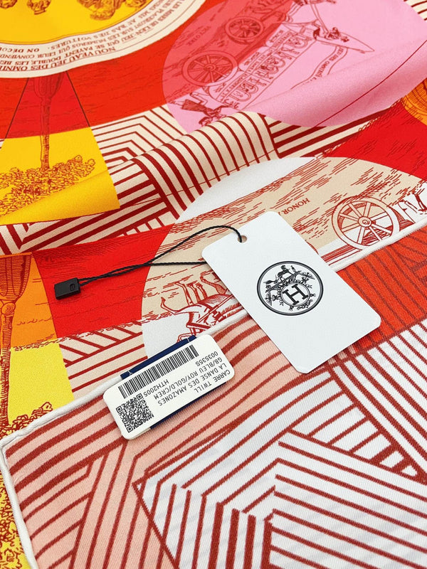 Jeu Des Omnibus Remix Scarf 90 CM In Colorful Silk Twill 211110