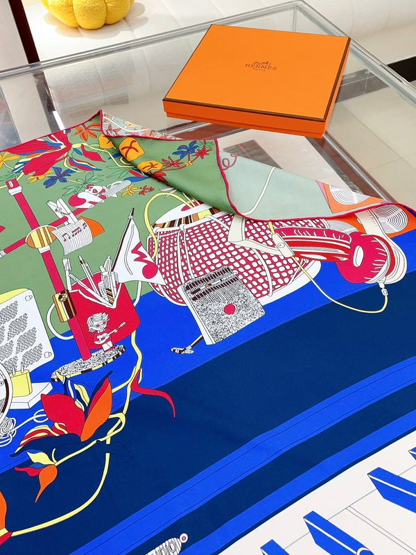 En Studio Scarf 90 CM In Colorful Silk Twill 235406
