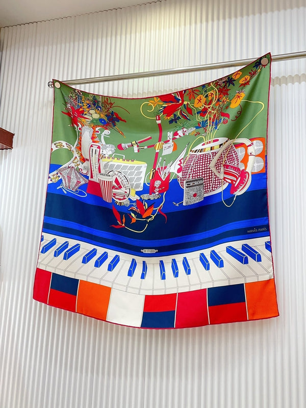 En Studio Scarf 90 CM In Colorful Silk Twill 235406