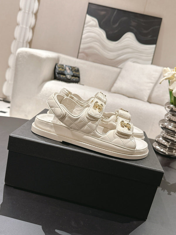 cc 25p dad sandal cream leather 237558