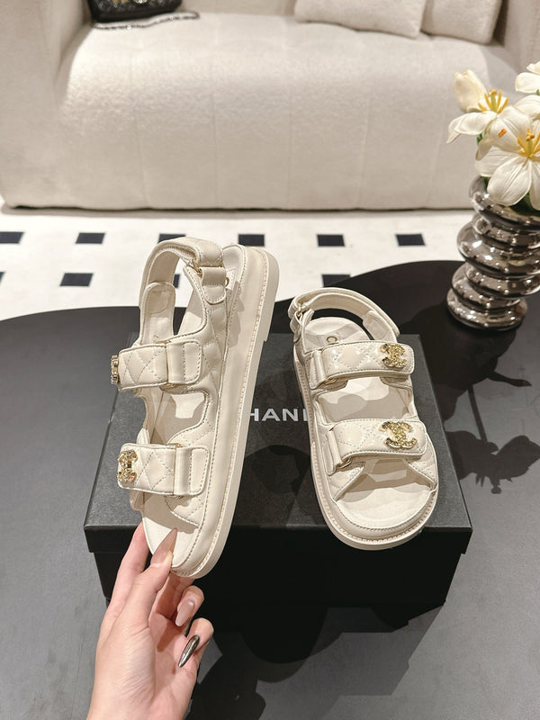 cc 25p dad sandal cream leather 237558