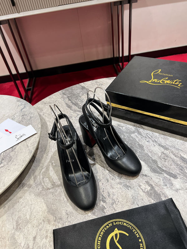 CL Miss Sab Sling Pumps 85mm Nappa Leather Black