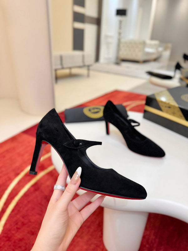 CL Pump 8.5cm Black Suede 825371