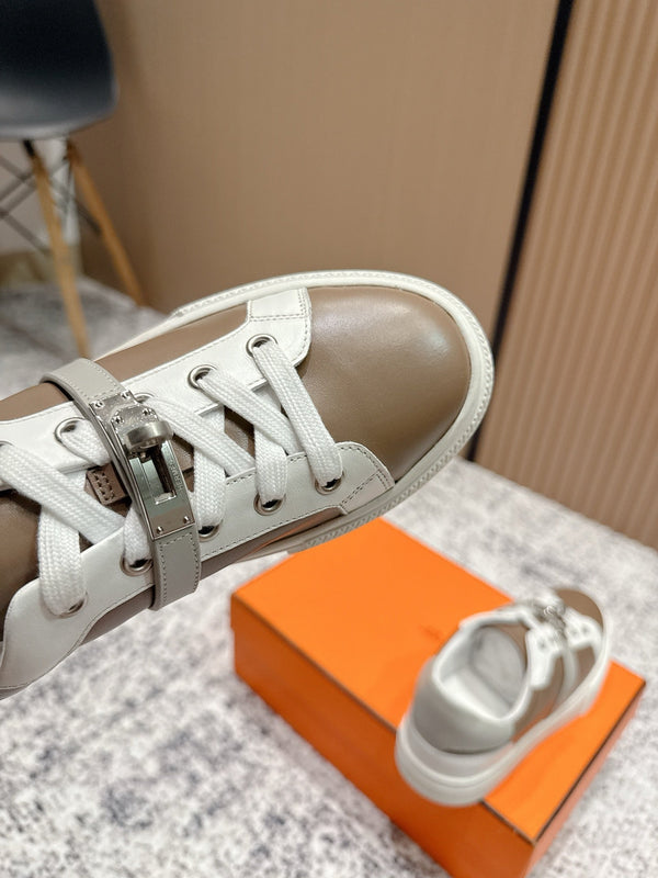 HM Casual Sneakers Black Buckle Black Leather