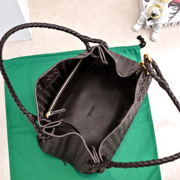 BV 26s Parachute Bag Deep Coffee Intrecciato Leather 291399