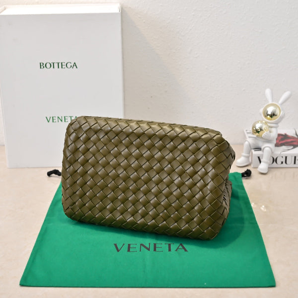 BV 26s Parachute Bag Olive Intrecciato Leather 291411