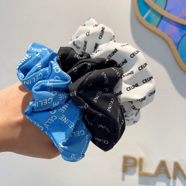 BLACK WRINKLED FABRIC SCRUNCHIE 358225