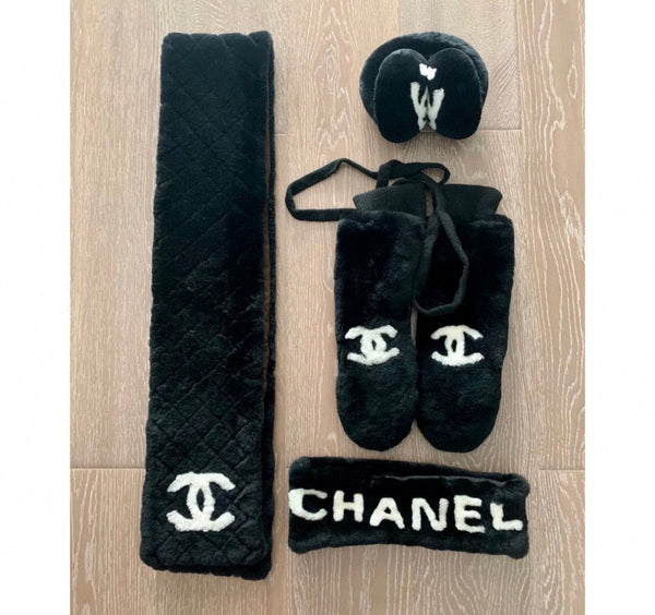 GLOVES IN BLACK RABBIT FUR AND LAMBSKIN 456405