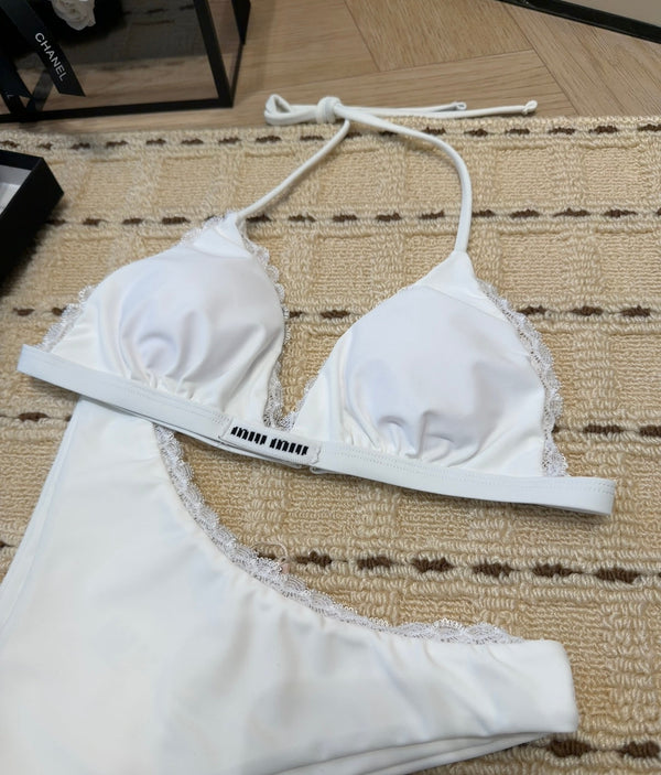 Miu Swimsuits White Cotton 180545