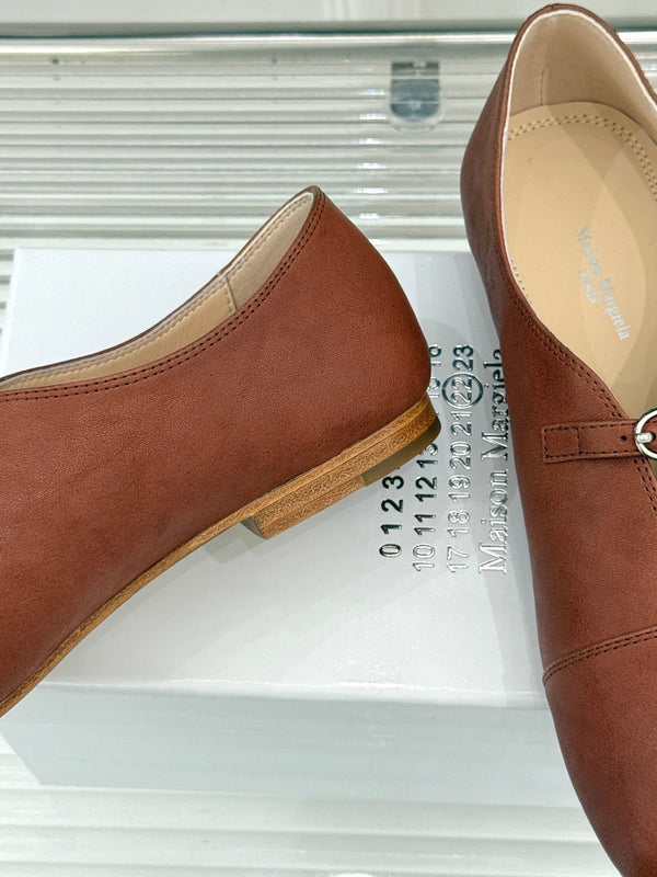 MM6 26s Split-Toe Mary Jane Tan Brown Leather 991573