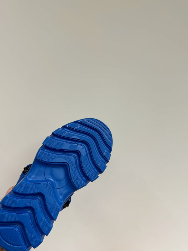 CD Sneaker In Deep Blue Calfskin And Mesh Fabric 109250