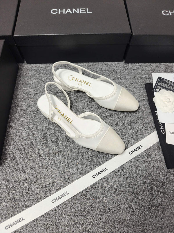 CC 26s Slingback 20 White Mesh Fabric Sheepskin 682002