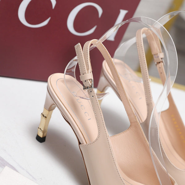 GG Castello Slingback 7.5cm Light Pink Sheepskin 864301