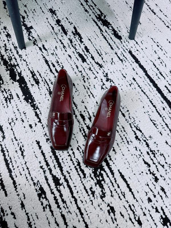 CC AW26 Moccasins Flat Bordeaux Shiny Leather 942739