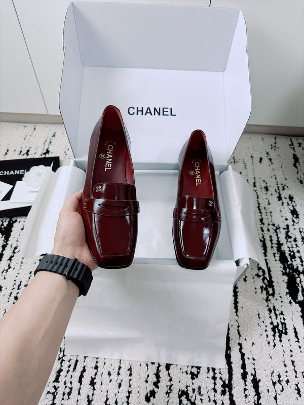 CC AW26 Moccasins Flat Bordeaux Shiny Leather 942739