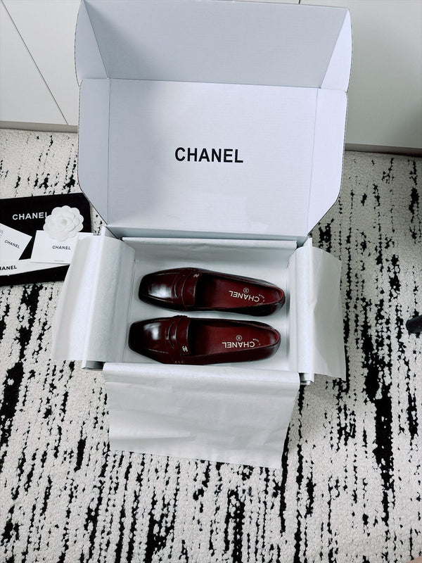 CC AW26 Moccasins Flat Bordeaux Shiny Leather 942739