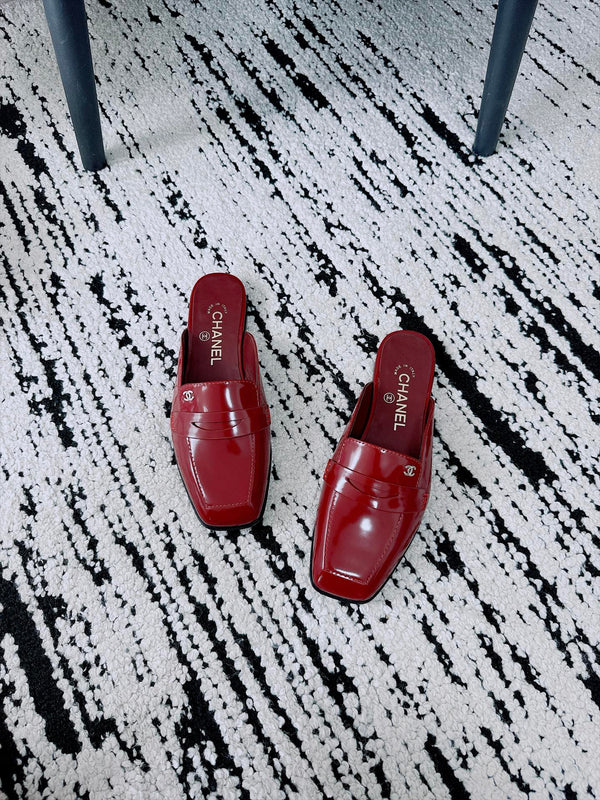 CC AW26 Mocassins Mule Burgundy Shiny Leather 942470